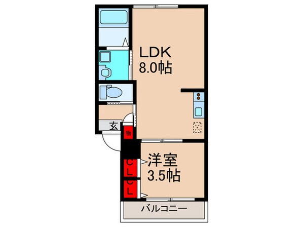 モアナ長瀬の物件間取画像